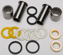 Load image into Gallery viewer, All Balls Swingarm Bearing Kit 22-81044 for motorcycle suspension, showing bearings and components in the kit.