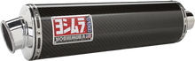 Load image into Gallery viewer, Yoshimura Race RS3 slip-on exhaust for Suzuki motorcycle, featuring stainless steel and carbon fiber components.