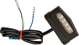 HardDrive 3D license plate light with five LED bulbs, black housing, designed for vehicle license plate illumination.