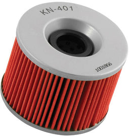 K&N Oil Filter 56-0401, high-performance automotive oil filter with metal end caps and threaded center tube for engine protection.