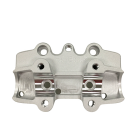 HeliBars Handlebar Risers Tri 281-0024 for motorcycle handlebars, showing the risers with mounting hardware and sleek finish.