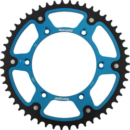 Supersprox Yamaha YZ250 rear stealth sprocket, 51-tooth aluminum and steel, blue finish, for 520 chain, model 108-245451.