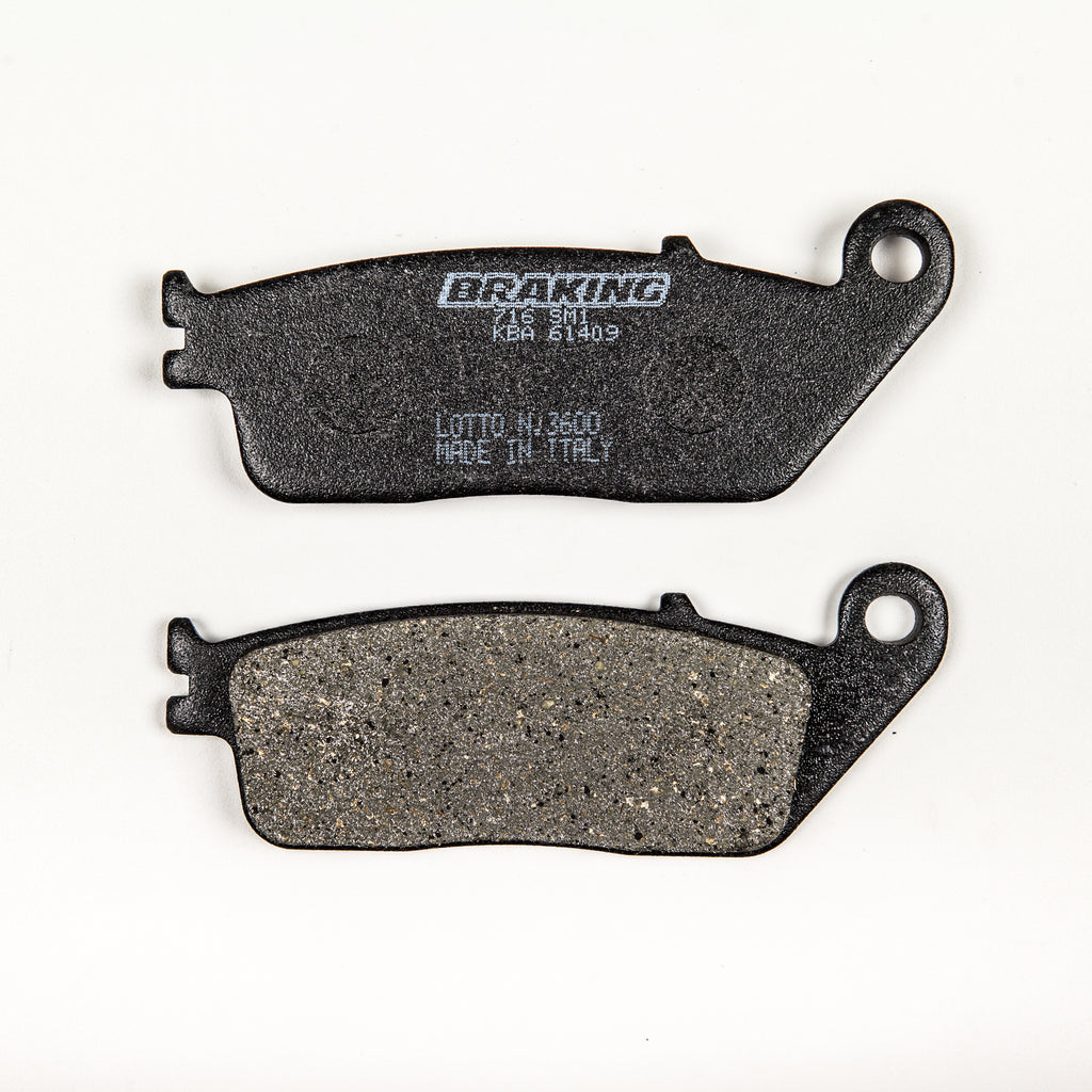 Semi-metallic Braking Brake Pad Set 31-716S by Braking, showing the brake pads with metal backing plates and friction surfaces.