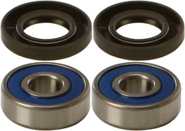 All Balls drive wheel bearing and seal kit 22-51317 showing metal bearings and rubber seals for motorcycle or ATV wheel repair.