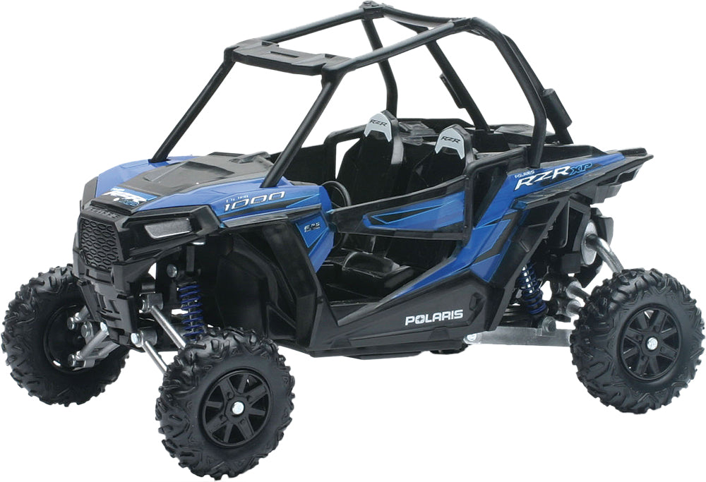 New Ray Toys Polaris RZR 1000XP Voodoo Blue replica UTV accessory in 1:18 scale, detailed and vibrant for collectors.