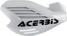 Load image into Gallery viewer, Acerbis X-Force white handguards for motorcycles, featuring durable plastic construction and mounting brackets for off-road riding.