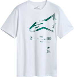 Alpine Star Geografica Ss Csf Tee in white, size small, featuring a casual graphic design on the front.