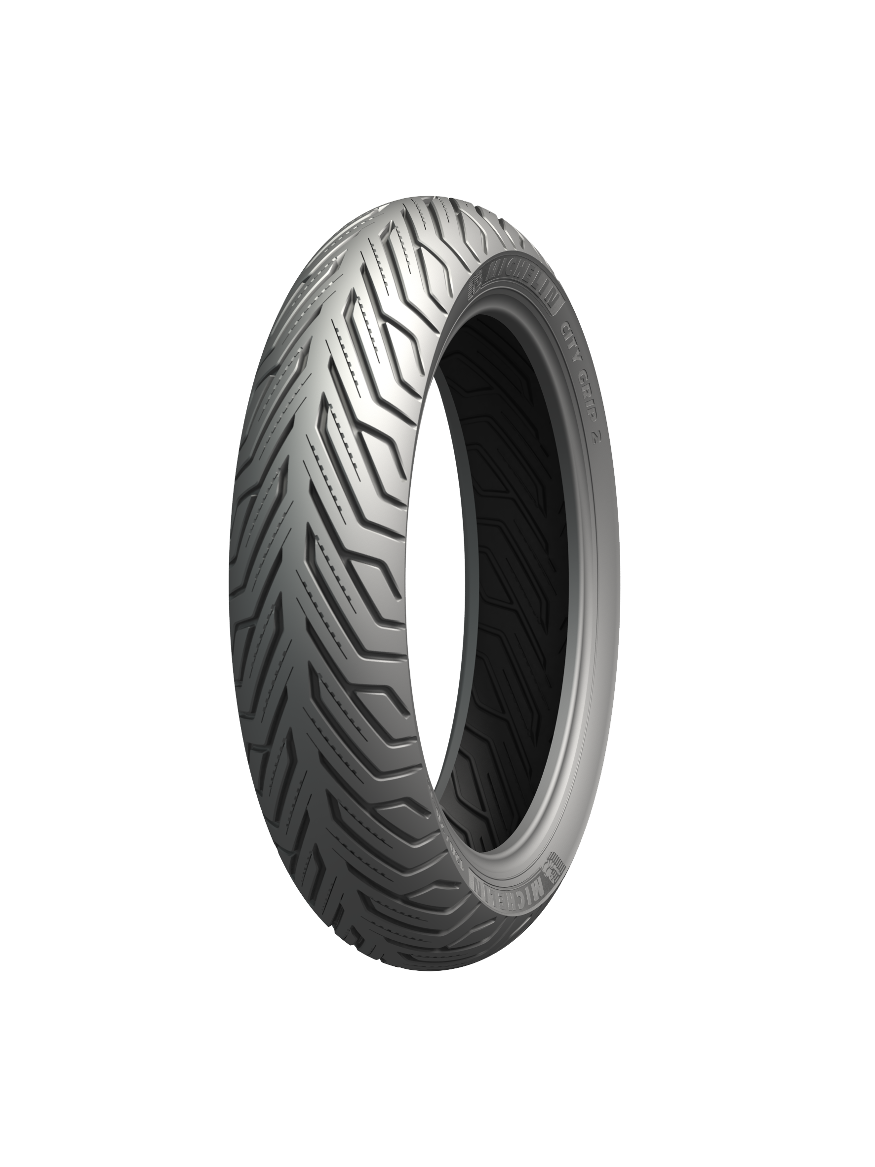 Michelin City Grip 2 front tire 120/70-13 53S with tubeless design, showing the tread pattern and sidewall details.