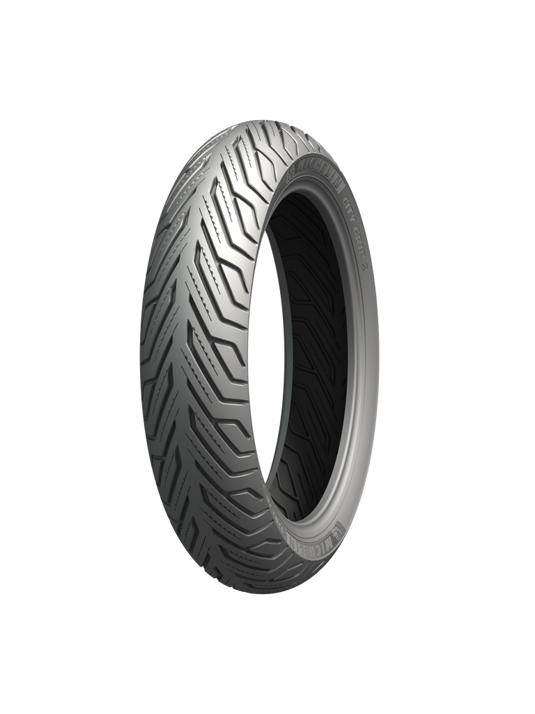 Michelin City Grip 2 front tire 110/70-11, 45L, tubeless, suitable for scooters, with detailed tread pattern visible.