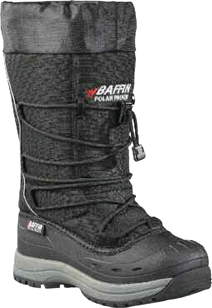 Black Baffin Inc Women's Snogoose Boots in size 10, showcasing insulated winter footwear with rugged soles and waterproof design.