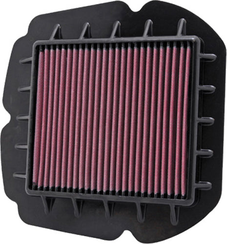 K&N Air Filter 766509 showing a close-up of the high-performance air filter with the K&N branding and pleated filter material
