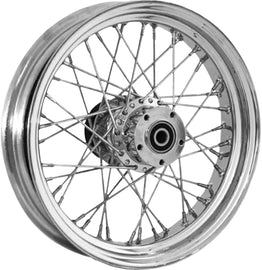 HardDrive 40-spoke chrome wheel with 16x3.5 inch size, 1-inch axle, designed for heavy-duty vehicles, featuring a durable hub.