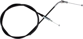Motion Pro black vinyl throttle push cable for motorcycle control lines, featuring durable construction and precise operation.