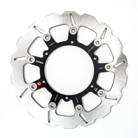 Front right braking rotor by Braking, showing the vented metal disc designed for vehicle braking systems.