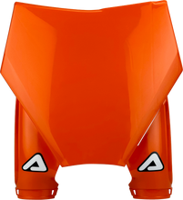 Load image into Gallery viewer, Acerbis KTM orange front number plate body for motorcycles, featuring the Acerbis logo and mounting holes for easy installation.