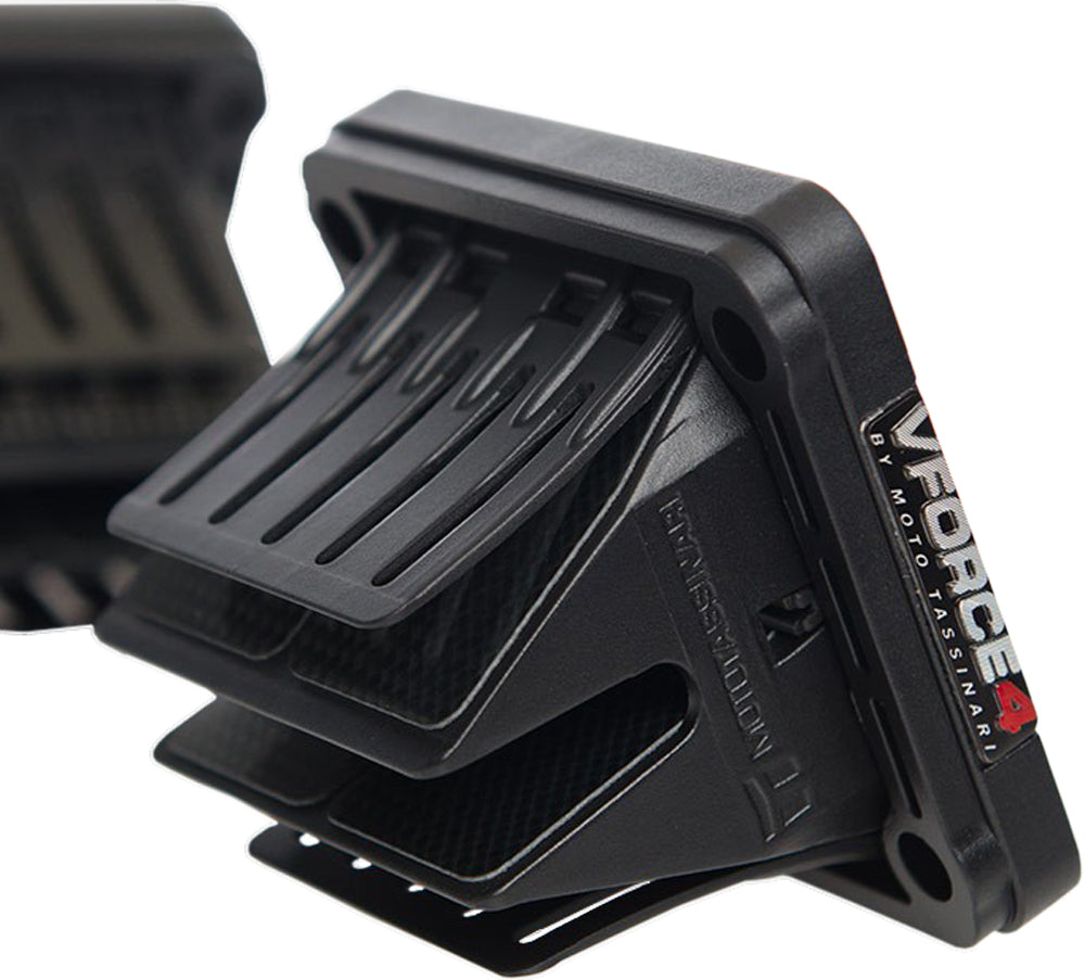 Moto Tassinari Vforce4 reed valve system for Banshee 350, 1987-2006, showing the intake and carburetor components.