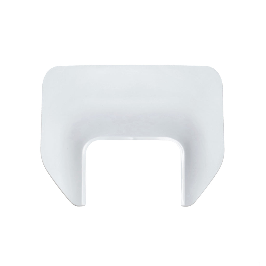 Acerbis Hus White headlight mask body for motorcycle, featuring a sleek white design with mounting details and brand logo.