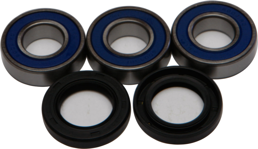 All Balls wheel bearing and seal kit 22-51233 showing various bearings and seals for motorcycle or vehicle wheel maintenance