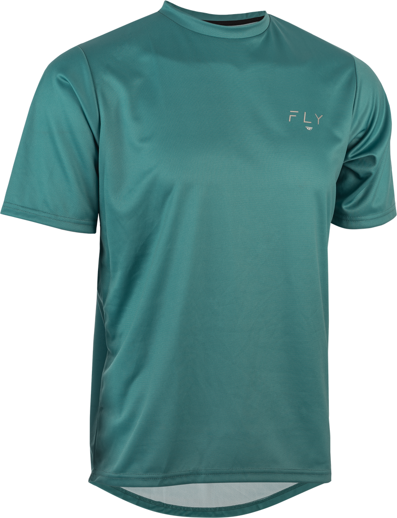 Fly Racing Action Jersey in Evergreen, XL, featuring lightweight breathable fabric and vibrant green design for motocross riding.