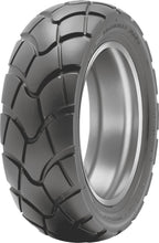 Load image into Gallery viewer, Dunlop D604 rear off-road motorcycle tire 130/70-12 bias-tube load tread pattern on black rubber with sidewall branding