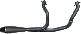 Sawicki Speed Shop Indian Shorty Black Chief exhaust system with sleek black finish and compact design.