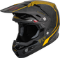 Fly Racing Formula Carbon Tracer helmet in gold and black with sleek design and ventilation features.