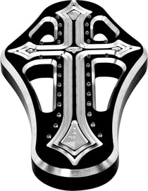 Precision Billet Black Passenger Floorboards for motorcycle, featuring durable darkside design and sleek foot control surface.