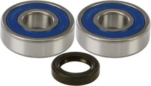 Load image into Gallery viewer, All Balls drive wheel bearing and seal kit 22-51261 showing bearings and seals for motorcycle or vehicle wheel assembly