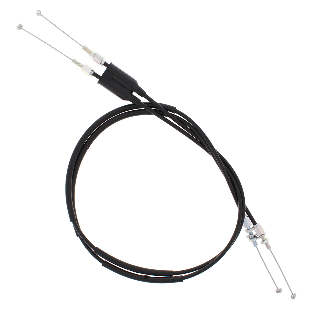 All Balls throttle cable 24-51019 for hydraulic control lines, featuring black casing and metal fittings.