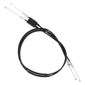All Balls throttle cable 24-51019 for hydraulic control lines, showing a close-up of the black cable with connectors