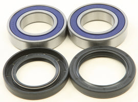 All Balls drive wheel bearing and seal kit 22-51726 showing metal bearings and rubber seals for motorcycle or ATV wheel assembly.