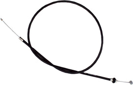 Motion Pro black vinyl throttle cable for motorcycles, with durable control lines and protective outer layer.