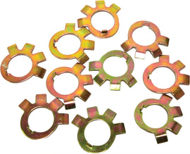 HardDrive clutch hub nut lock tab, OEM automotive fastener for secure fitment in vehicle clutch assembly.