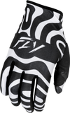Fly Racing - Youth Lite Abyss Gloves White/Black Yl - 378-741YL