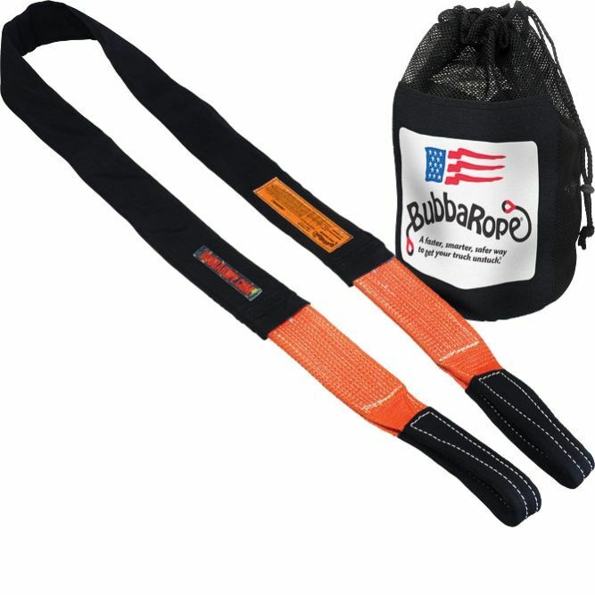 Bubba Rope 10' Tree Hugger winch line with durable braided construction for heavy-duty pulling and securing loads.
