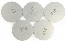 Load image into Gallery viewer, K&amp;L Engine Valve Shims 3.10mm x 29mm, 5-pack, metallic shims for engine valve adjustment, shown in the image.
