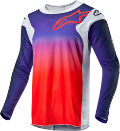 Alpine Star Racer Hoen jersey in light grey, hot orange, and black, XL size, featuring a sporty design with bold color accents.