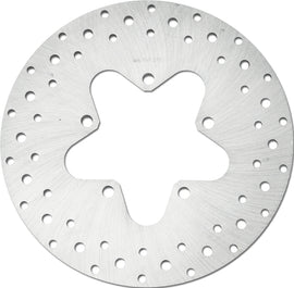 HardDrive SS rear rotor for touring bikes, 11.5-inch drilled brake rotor with machined finish for 1986-1999 models.