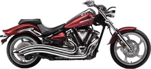 Load image into Gallery viewer, Cobra Speedster Swept F/S chrome exhaust for Yamaha Raider 2008-2018, front/single pipe with polished chrome finish