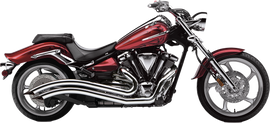 Cobra Speedster Swept F/S chrome exhaust for Yamaha Raider 2008-2018, front/single pipe with polished chrome finish