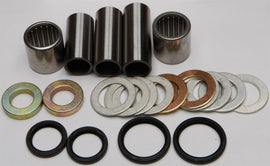 All Balls swingarm bearing kit for suspension, showing the set of bearings and seals in packaging.