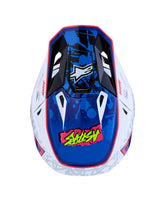 Load image into Gallery viewer, S M7 Blaster Helmet Ece06/Dot Wht/Blue/Red Glossy Xl
