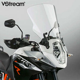 Clear National Cycle Vstream windshield fairing mount windscreen for motorcycle, showing the transparent, curved design.