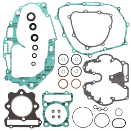 Vertex Complete Gasket Set with Oil Seals, includes multiple gaskets and seals, displayed in the image with packaging and components.