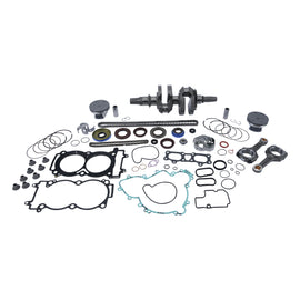 Vertex Complete Engine Rebuild Kit for Pol WR00049, showing engine components and parts laid out for rebuilding.