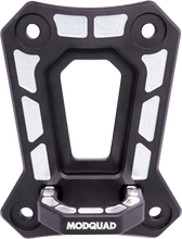 Load image into Gallery viewer, ModQuad rear suspension diff plate with hook, black metal component designed for ATV or UTV suspension systems.