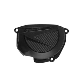 Polisport Plastics black clutch cover protector for Beta motorcycle, part number 64-847481, made of durable plastic.