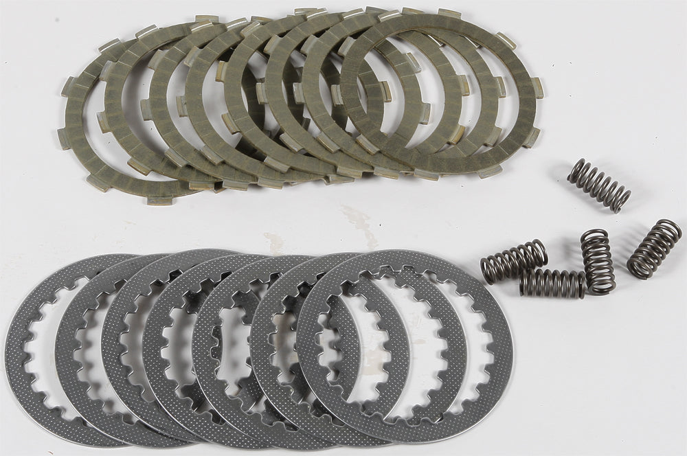 EBC Motorcycle Brakes SRK6 complete clutch kit with clutch plates and springs for motorcycle clutch replacement.