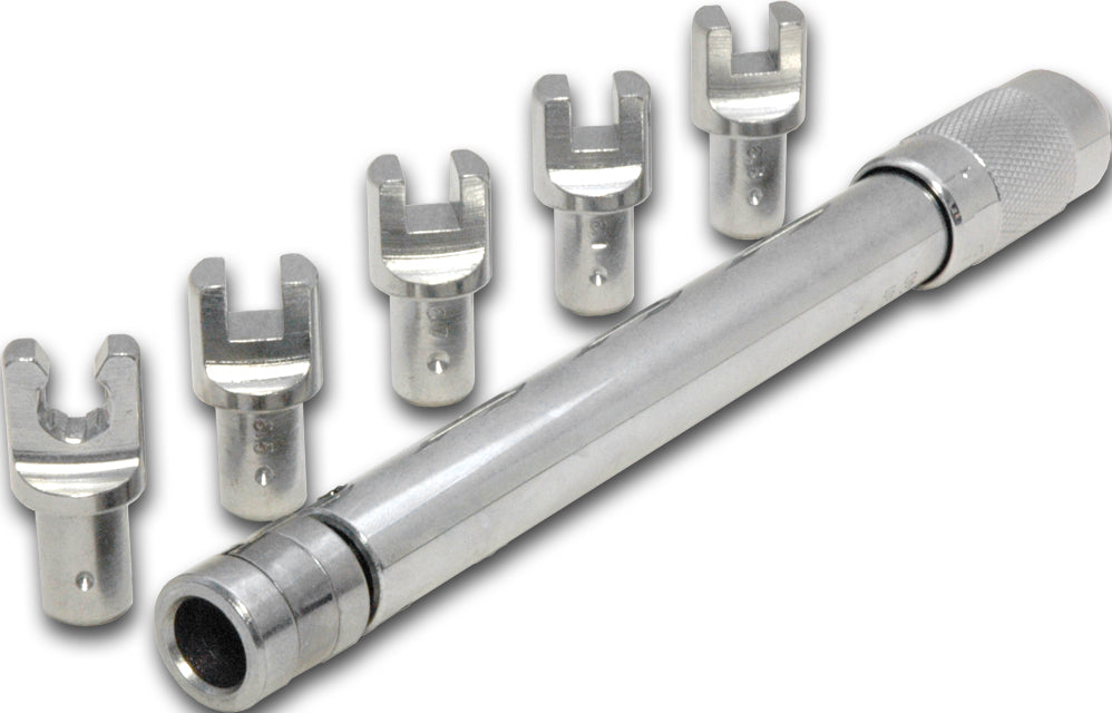 Excel Wheel Components adjustable torque spoke wrench head with 6.1mm tip, designed for wheel repair and maintenance tools