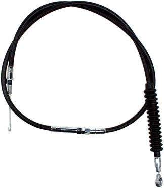 Motion Pro black vinyl clutch cable for motorcycle hydraulic control lines, featuring a durable, flexible design.